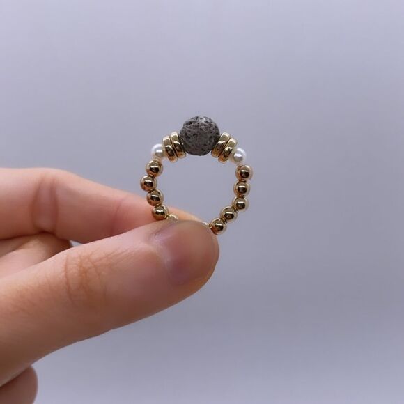 NWT Wool + Pepper Co. Lava Rock Stackable Ring - Picture 6 of 6